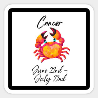 Cancer Star Sign. Sticker